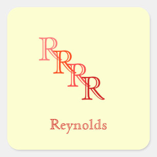 Carré Sticker - Monogramme portant le nom 2