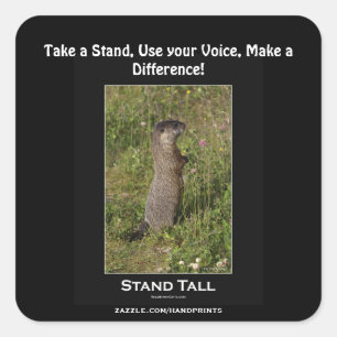 Carré Sticker motivationnel Marmot