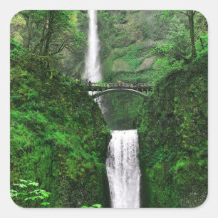 Carré Sticker Multnomah Falls #1