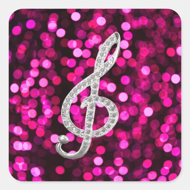 Carré sticker Music Gclef (Devant)