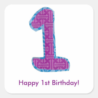 Carré Sticker numéro un