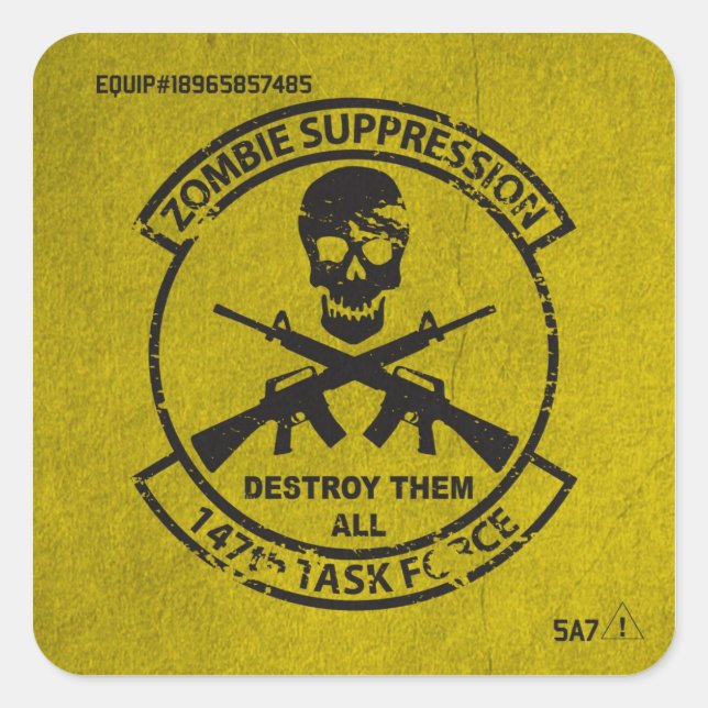 Carré Sticker officiel 147th Zombie TF Equipment ID (Devant)
