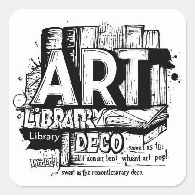 Carré Sticker Pack Art Library Deco : A Story of Art I (Devant)