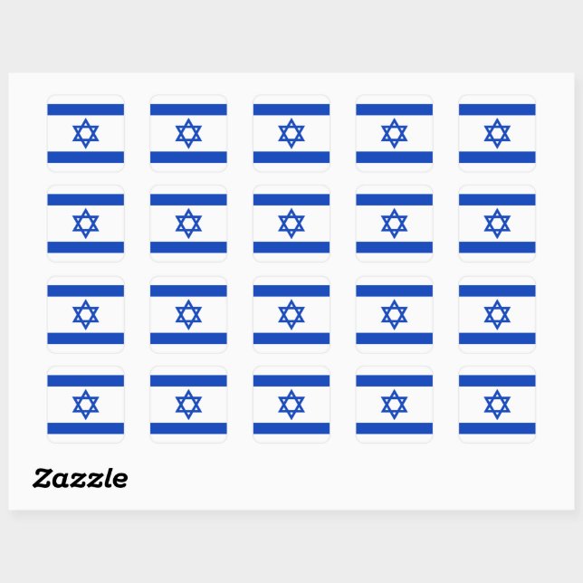 Carré Sticker Pack Drapeau d'Israël (Feuille)