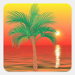 Carré Sticker Palm Tree