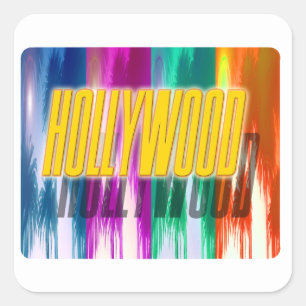 Carré Sticker Palms Colorés "Hollywood"