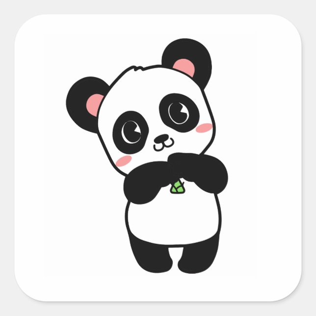 Carré Sticker Panda Little Cute (Devant)