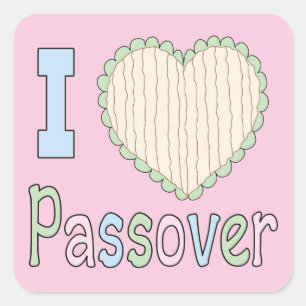 Carré Sticker Passover "I Love Passover"
