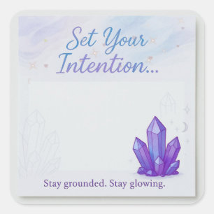 Carré Sticker Pastel À Thème Crystal Améthyste