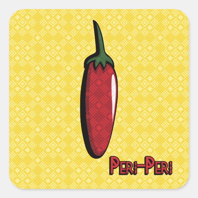 Carré Sticker Peri-Peri Chili Pepper (Devant)