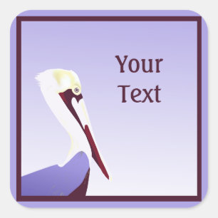 Carré Sticker personnalisé pélican