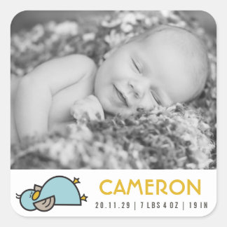 Carré Sticker photo pour bébé nouveau bébé bébé canard d