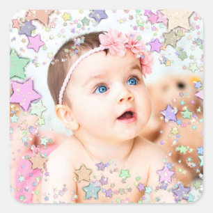 Carré Sticker photo Starry Baby