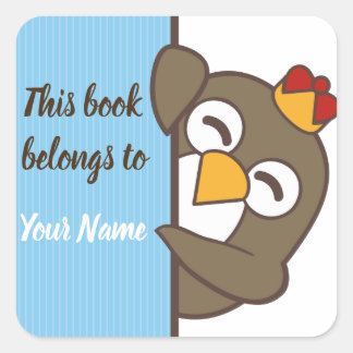Carré Sticker Pingouin Personnalisé