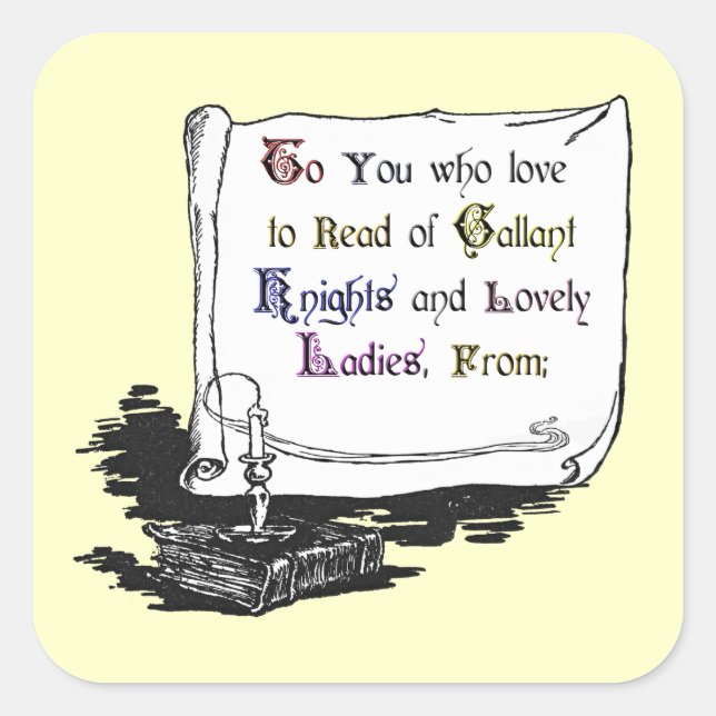 Carré Sticker plaque de présentation vintage (Devant)