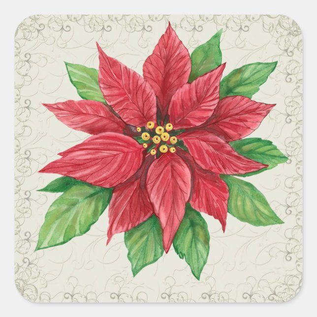 Carré Sticker Poinsettia - SRF (Devant)