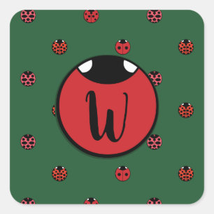 Carré Sticker Pois Ladybug