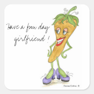 Carré sticker poivron jaune