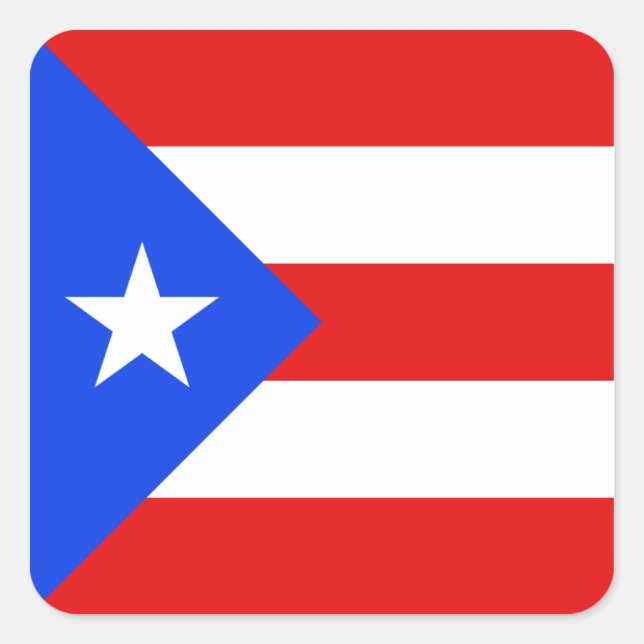 Carré Sticker Porto Rico Flag (Devant)