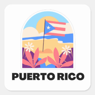 Carré Sticker Porto Rico Landscape