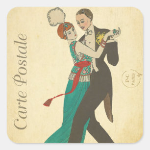 Carré Sticker Postale Carte