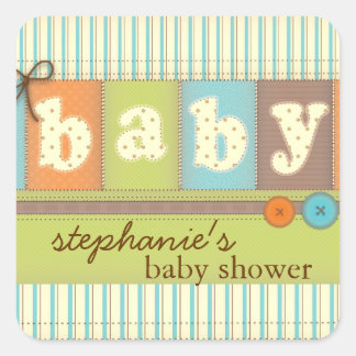 Carré Sticker pour Baby shower couette couette pour bébé