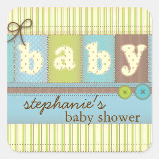 Carré Sticker pour Baby shower couette couette pour bébé