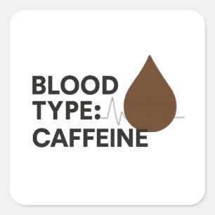 Carré Sticker pour caféine