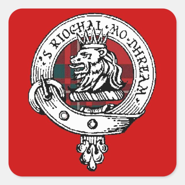 Carré Sticker pour clan MacGregor RED (Devant)