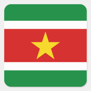 Carré Sticker pour drapeau du Suriname