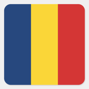 Carré Sticker pour drapeau du Tchad