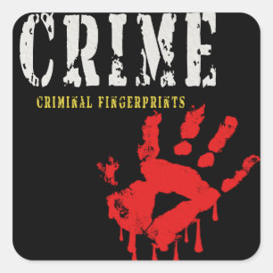 Carré Sticker pour empreintes digitales criminelles