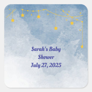 Carré Sticker pour étoiles pendantes pour Baby shower ju
