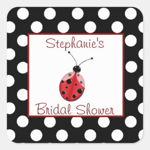 Carré Sticker pour Fête des mariées Poka Dot & Ladybug