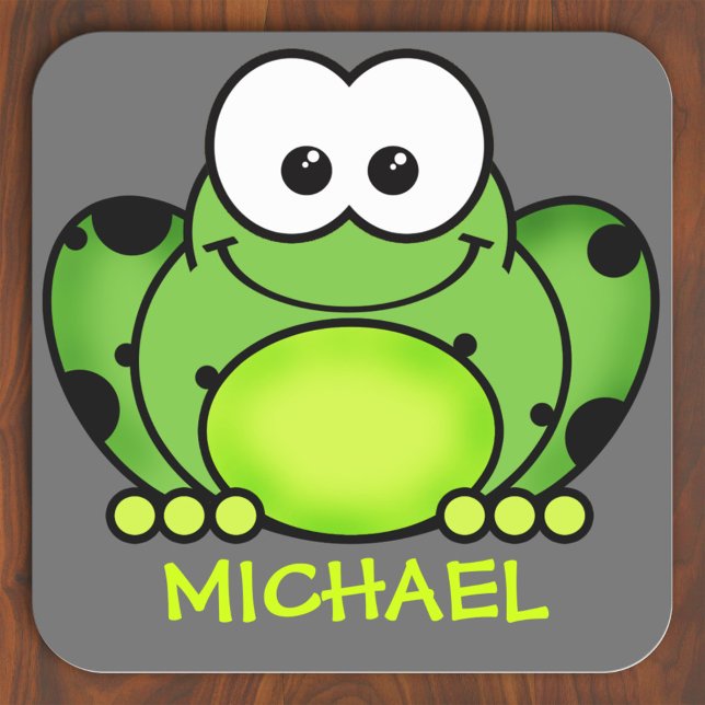 Carré Sticker pour grenouille personnalisé (Créateur téléchargé)