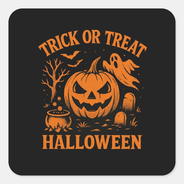 Carré Sticker pour Halloween (Devant)