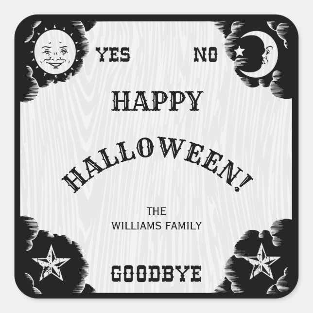 Carré Sticker pour Halloween Spirit Board (Devant)