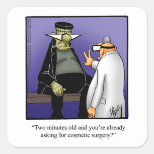 Carré Sticker pour Humour Halloween drôle