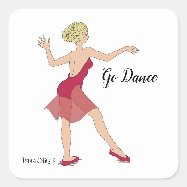 Carré Sticker pour la danse de fille (Devant)