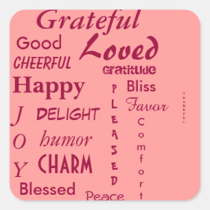 Carré Sticker pour la gentillesse rose