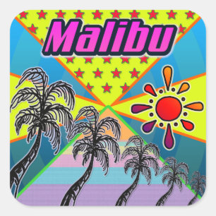 Carré Sticker pour la liberté de Malibu