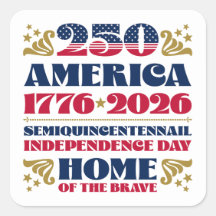 Sticker pour l'anniversaire de l'indépendance 250