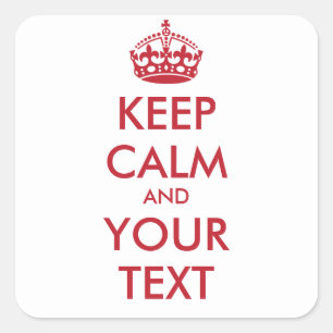 Carré Sticker pour le calme - texte personnalisé