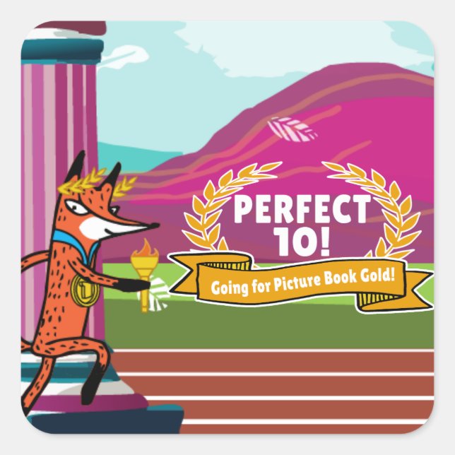 Carré Sticker pour le sommet du livre photo 2024 (Devant)