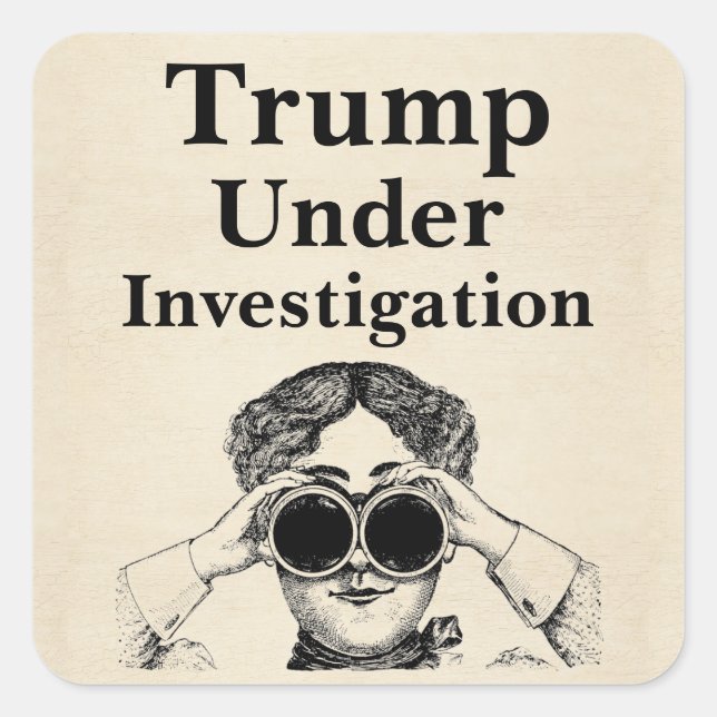 Carré Sticker pour l'enquête de Trump (Devant)