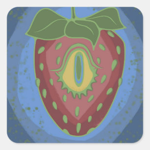 Carré Sticker pour les yeux fraises