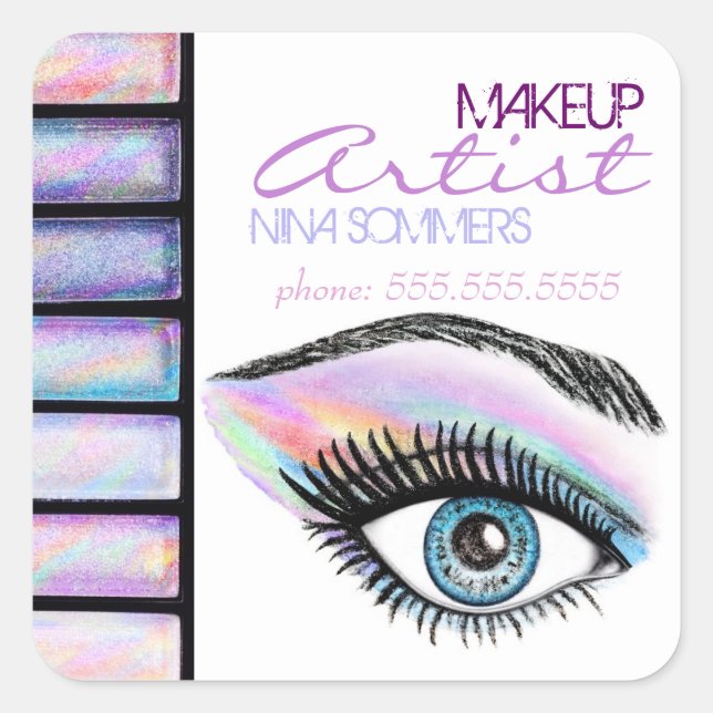 Carré Sticker pour maquillage (Devant)