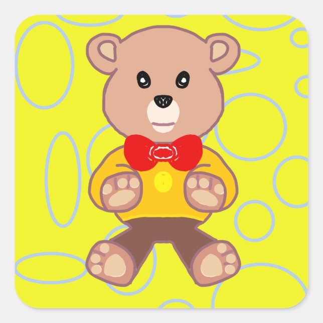 Carré Sticker pour ours en peluche (Devant)