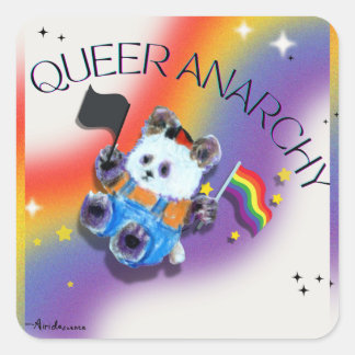 Carré Sticker pour ours Panda Pride