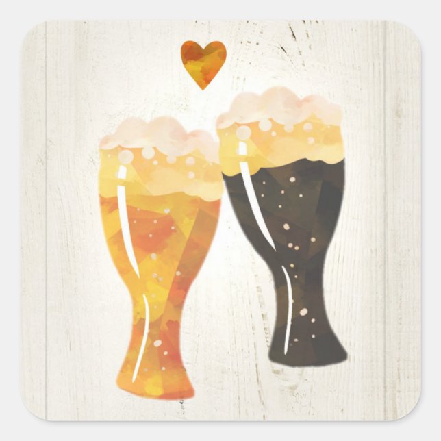 Carré Sticker pour pain de bière (Devant)